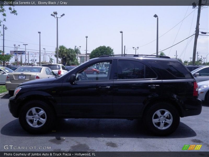Ebony Black / Gray 2008 Kia Sorento LX