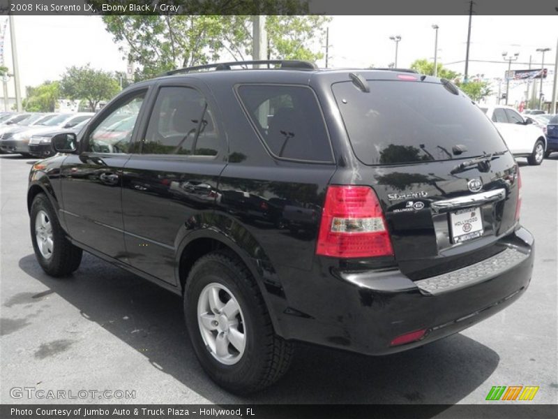 Ebony Black / Gray 2008 Kia Sorento LX