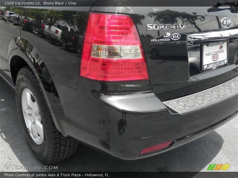 Ebony Black / Gray 2008 Kia Sorento LX