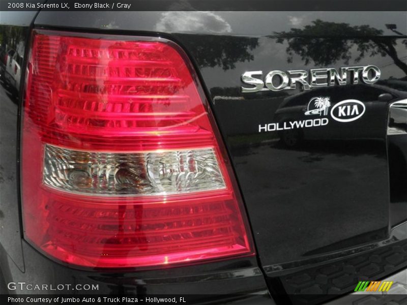 Ebony Black / Gray 2008 Kia Sorento LX