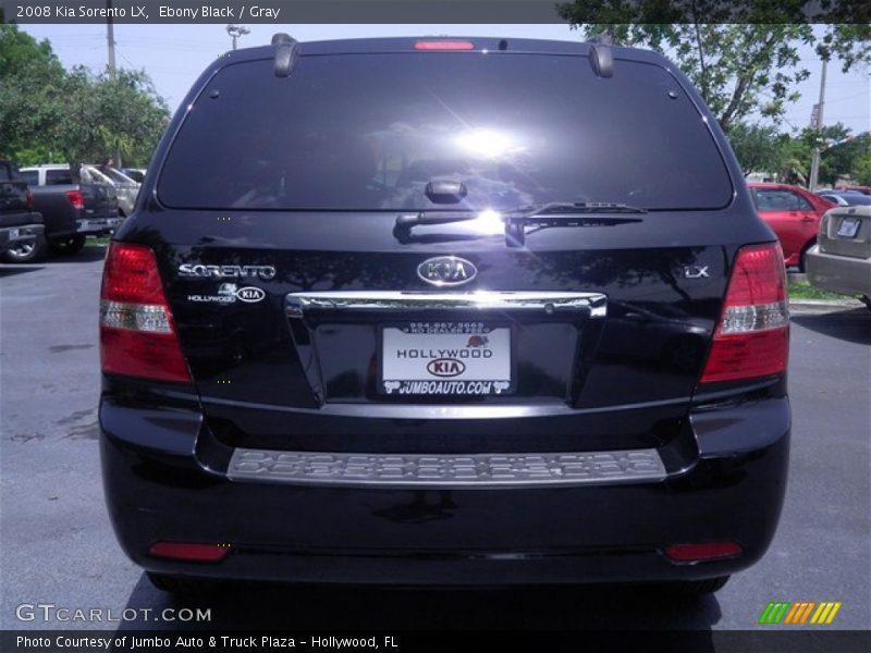 Ebony Black / Gray 2008 Kia Sorento LX
