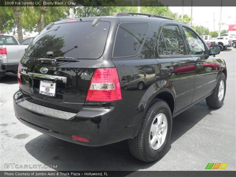 Ebony Black / Gray 2008 Kia Sorento LX