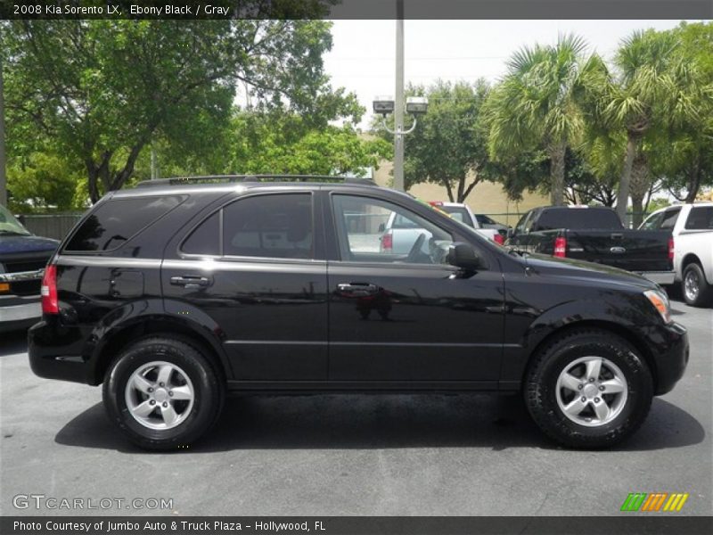 Ebony Black / Gray 2008 Kia Sorento LX