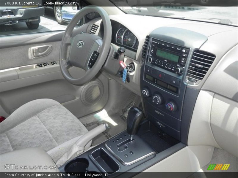 Ebony Black / Gray 2008 Kia Sorento LX