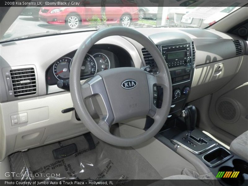 Ebony Black / Gray 2008 Kia Sorento LX