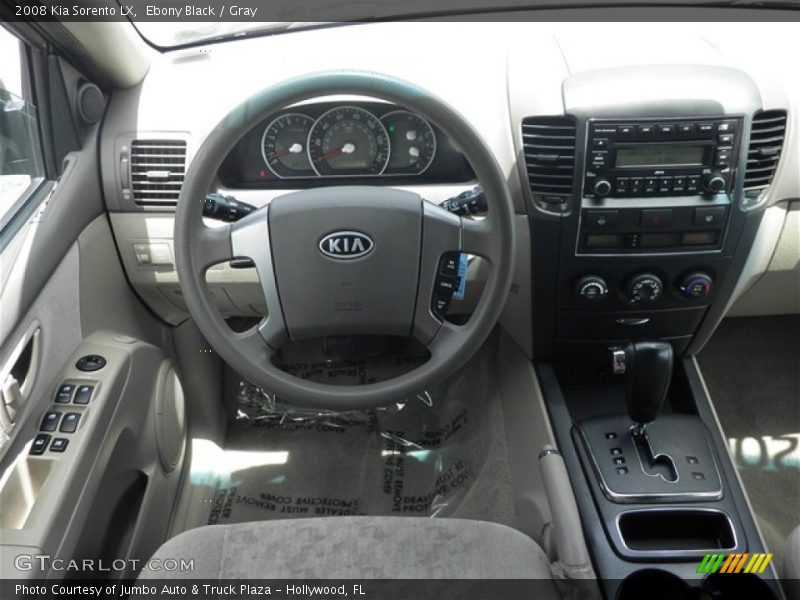 Ebony Black / Gray 2008 Kia Sorento LX