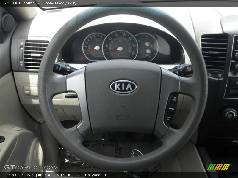 Ebony Black / Gray 2008 Kia Sorento LX