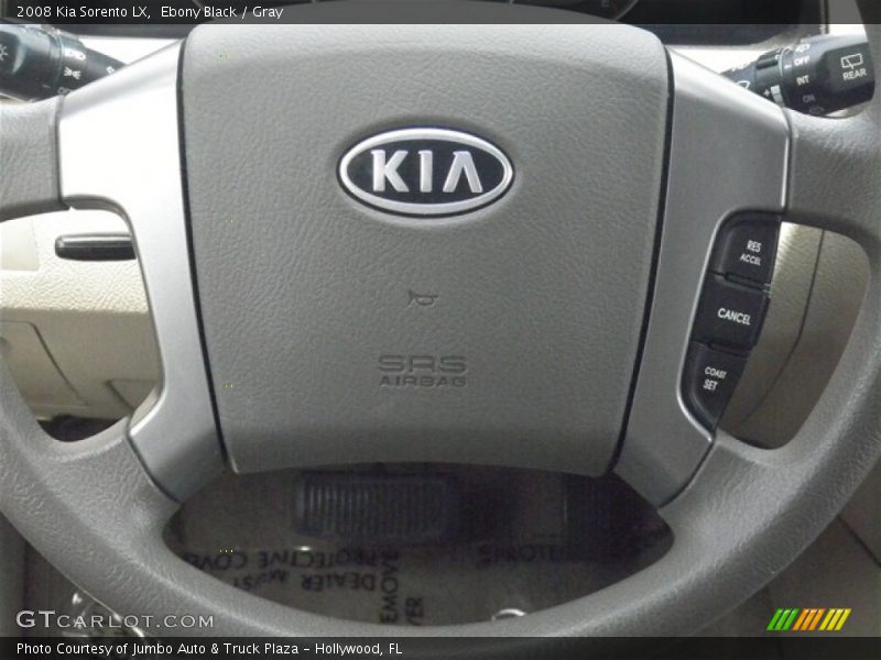 Ebony Black / Gray 2008 Kia Sorento LX