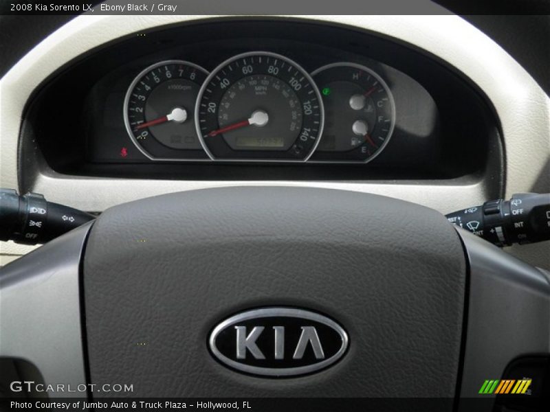 Ebony Black / Gray 2008 Kia Sorento LX