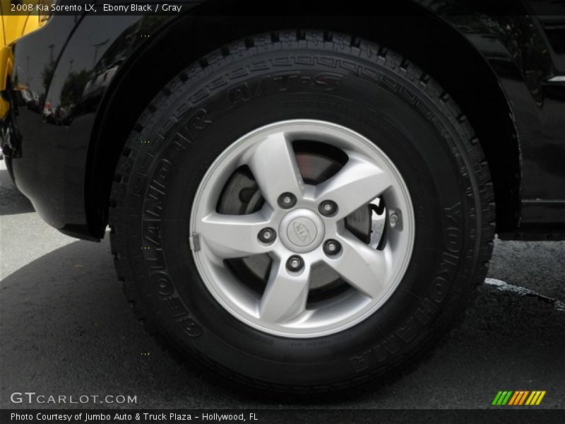 Ebony Black / Gray 2008 Kia Sorento LX