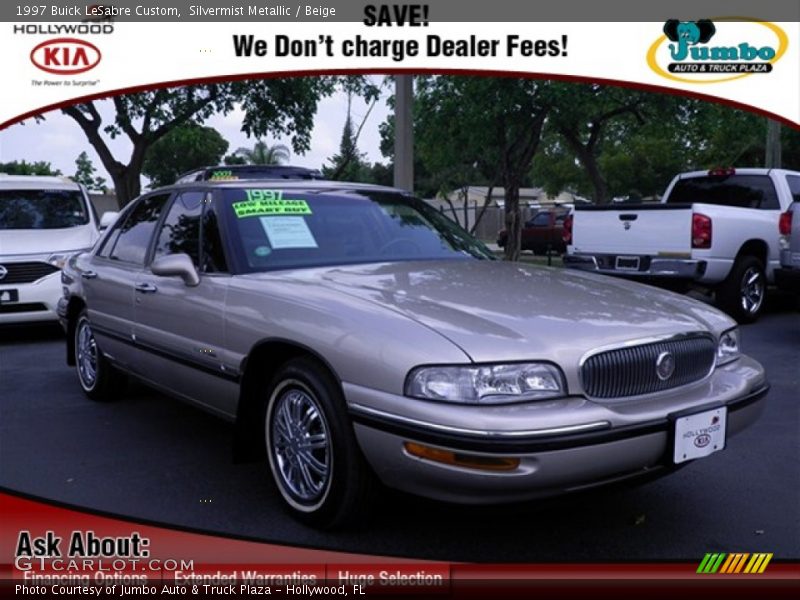 Silvermist Metallic / Beige 1997 Buick LeSabre Custom