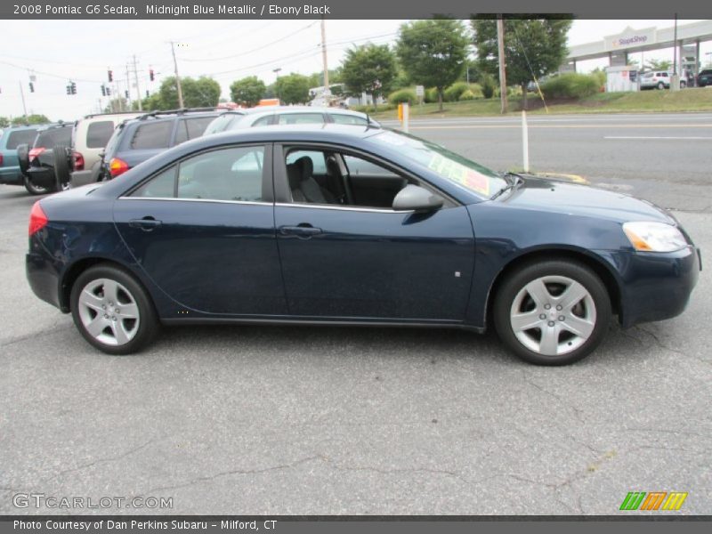 Midnight Blue Metallic / Ebony Black 2008 Pontiac G6 Sedan