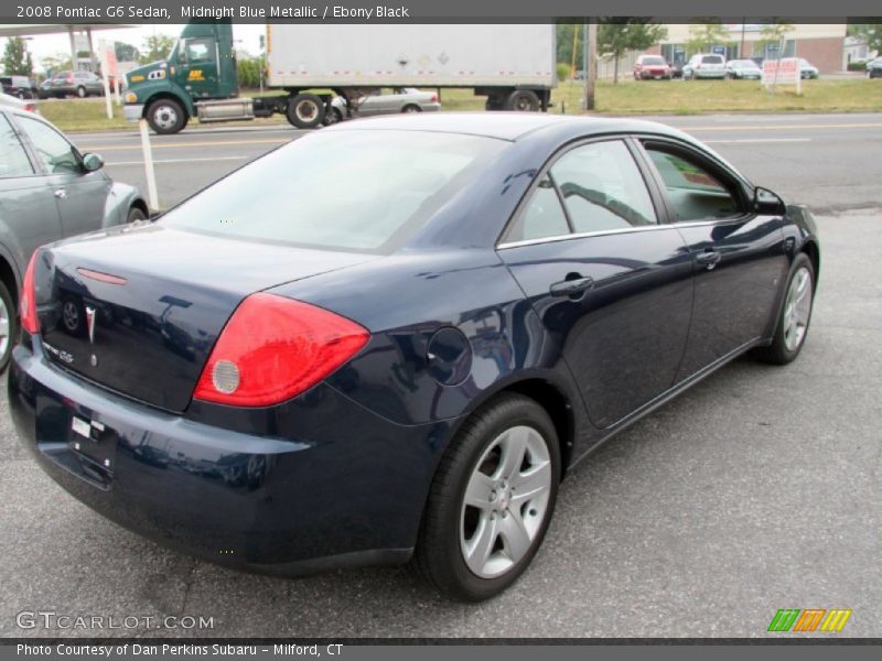 Midnight Blue Metallic / Ebony Black 2008 Pontiac G6 Sedan