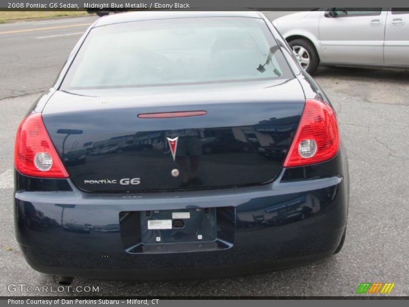 Midnight Blue Metallic / Ebony Black 2008 Pontiac G6 Sedan