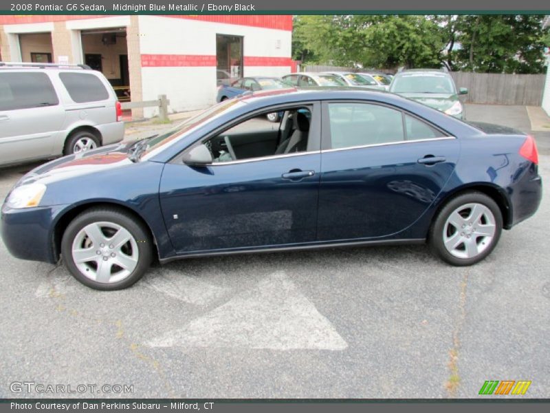 Midnight Blue Metallic / Ebony Black 2008 Pontiac G6 Sedan