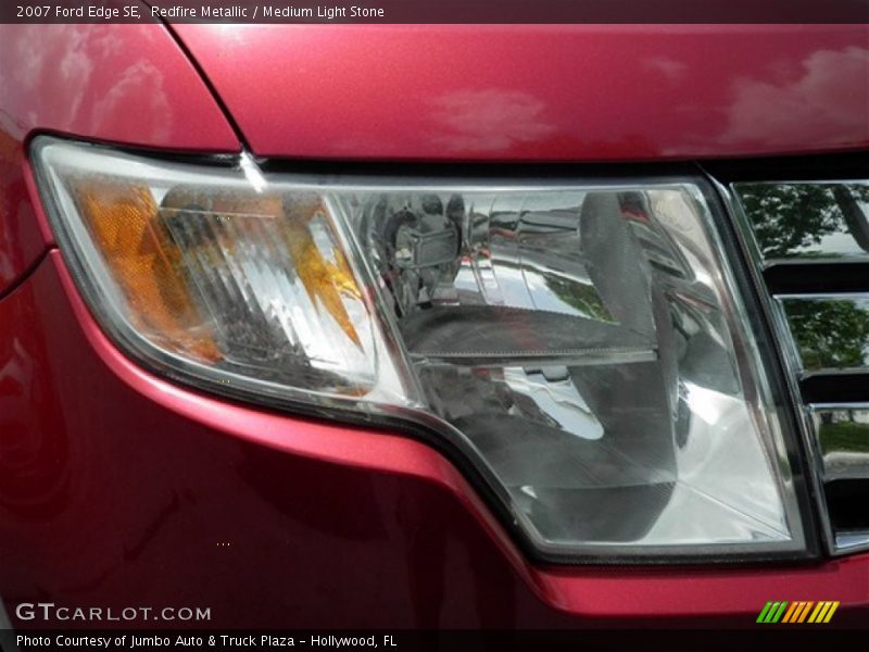 Redfire Metallic / Medium Light Stone 2007 Ford Edge SE