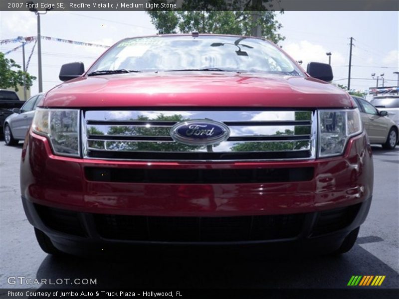 Redfire Metallic / Medium Light Stone 2007 Ford Edge SE