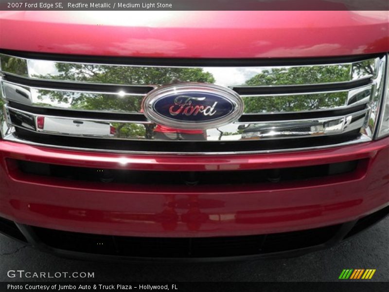 Redfire Metallic / Medium Light Stone 2007 Ford Edge SE