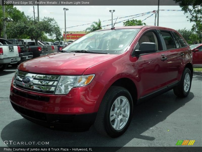 Redfire Metallic / Medium Light Stone 2007 Ford Edge SE
