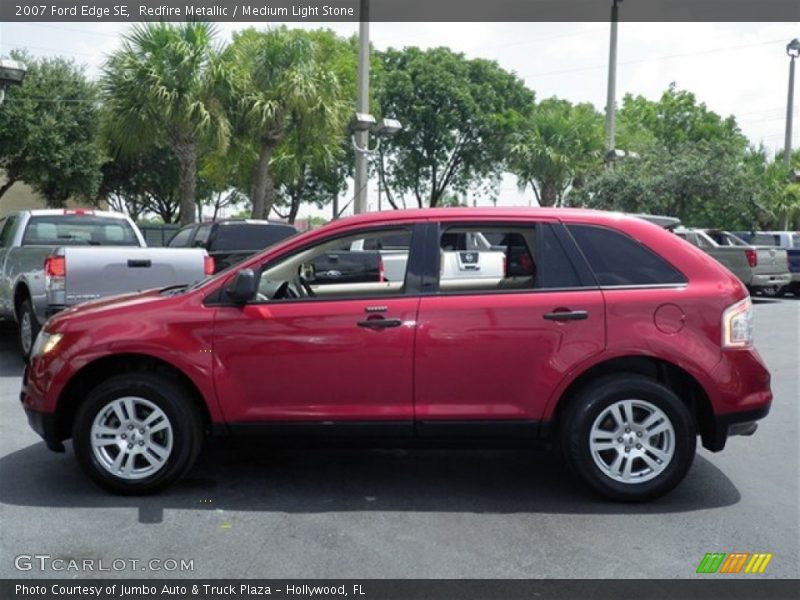 Redfire Metallic / Medium Light Stone 2007 Ford Edge SE