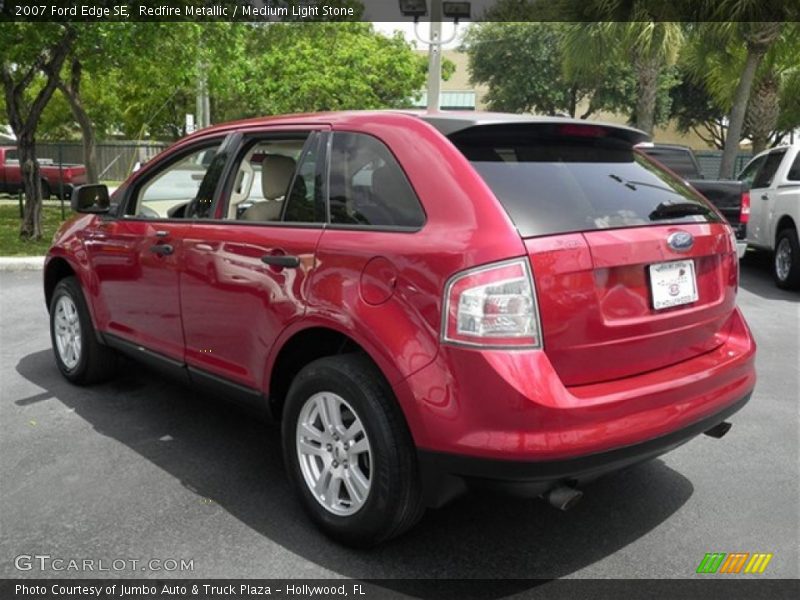 Redfire Metallic / Medium Light Stone 2007 Ford Edge SE
