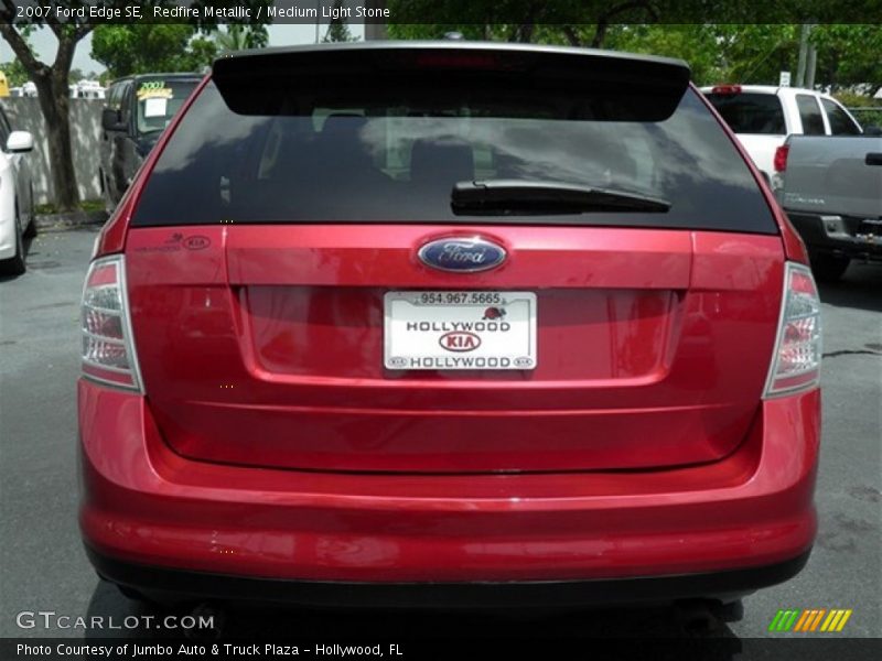 Redfire Metallic / Medium Light Stone 2007 Ford Edge SE