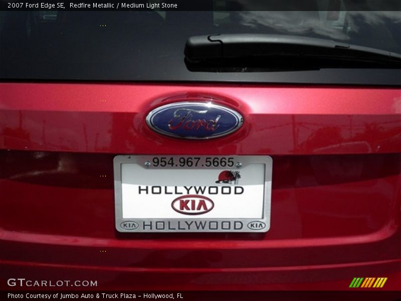 Redfire Metallic / Medium Light Stone 2007 Ford Edge SE