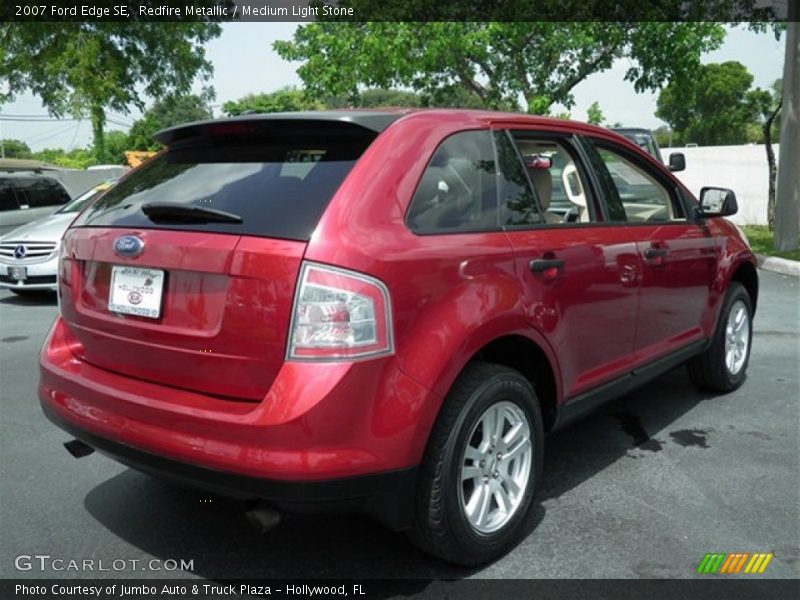 Redfire Metallic / Medium Light Stone 2007 Ford Edge SE