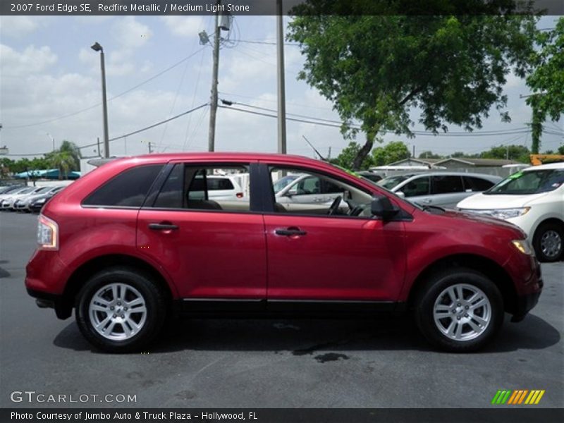Redfire Metallic / Medium Light Stone 2007 Ford Edge SE