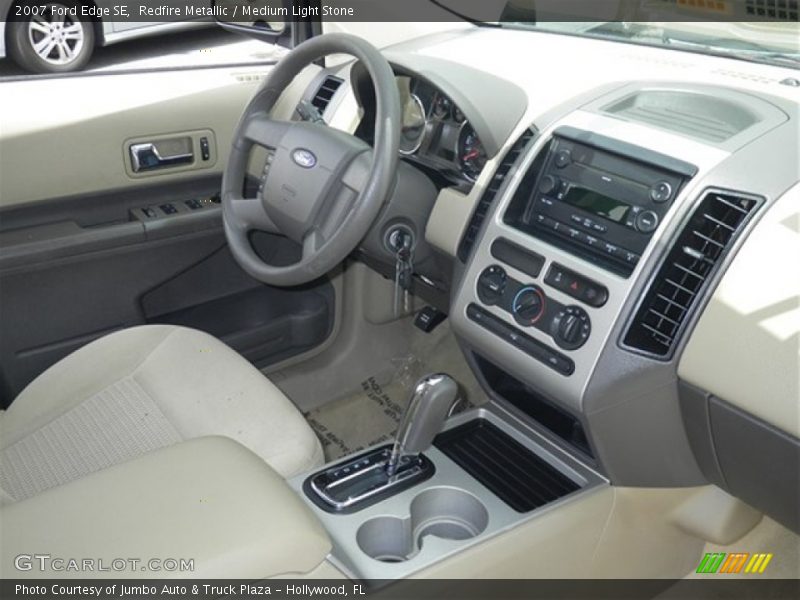 Redfire Metallic / Medium Light Stone 2007 Ford Edge SE