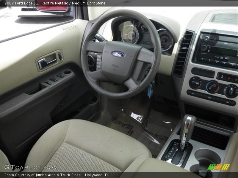 Redfire Metallic / Medium Light Stone 2007 Ford Edge SE