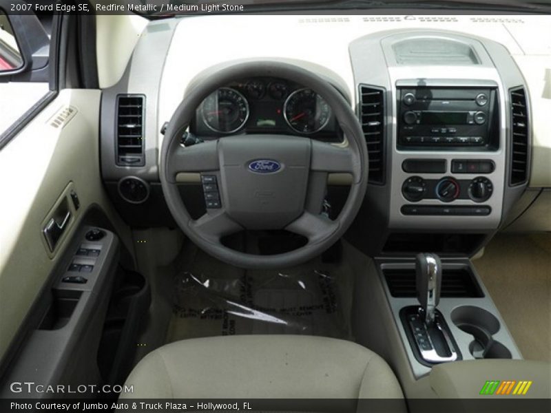 Redfire Metallic / Medium Light Stone 2007 Ford Edge SE