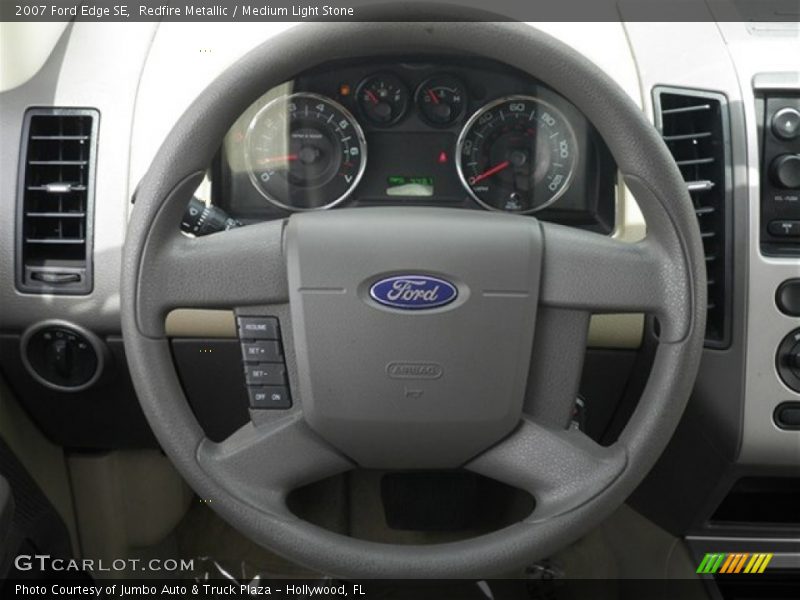 Redfire Metallic / Medium Light Stone 2007 Ford Edge SE