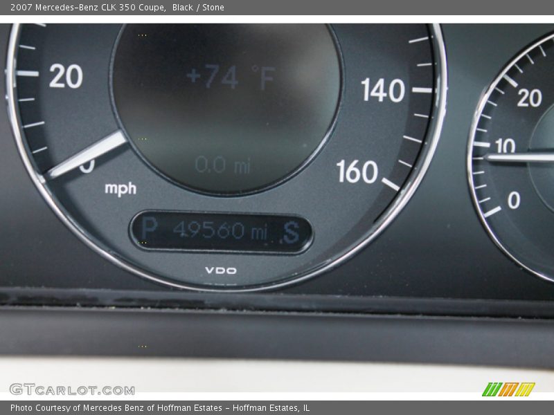Black / Stone 2007 Mercedes-Benz CLK 350 Coupe