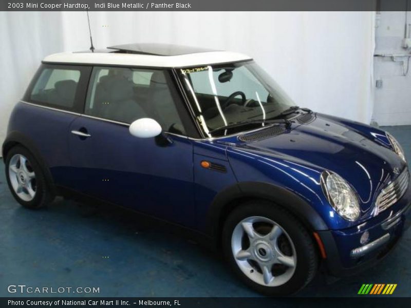Indi Blue Metallic / Panther Black 2003 Mini Cooper Hardtop