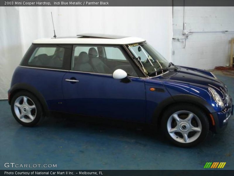 Indi Blue Metallic / Panther Black 2003 Mini Cooper Hardtop