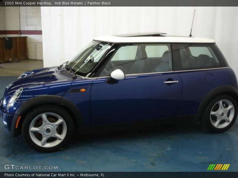 Indi Blue Metallic / Panther Black 2003 Mini Cooper Hardtop