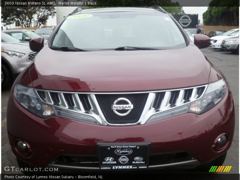 Merlot Metallic / Black 2009 Nissan Murano SL AWD