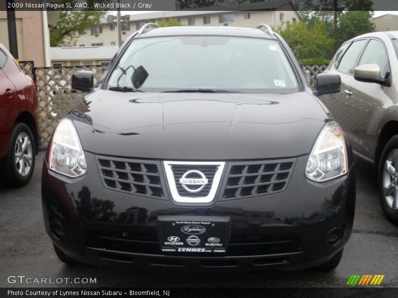 Wicked Black / Gray 2009 Nissan Rogue SL AWD