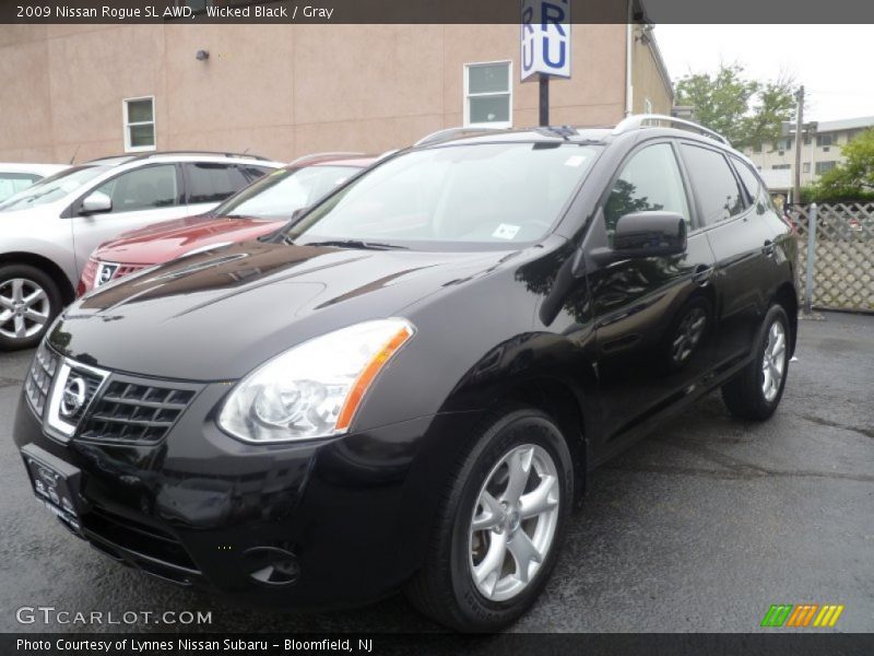Wicked Black / Gray 2009 Nissan Rogue SL AWD