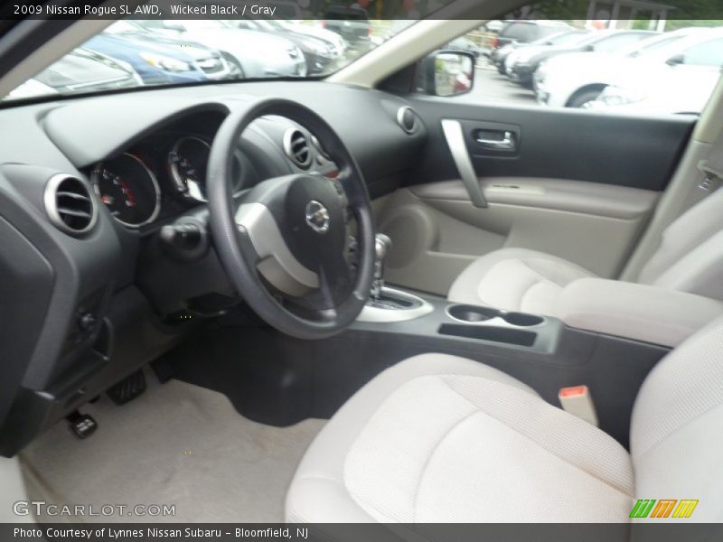 Wicked Black / Gray 2009 Nissan Rogue SL AWD