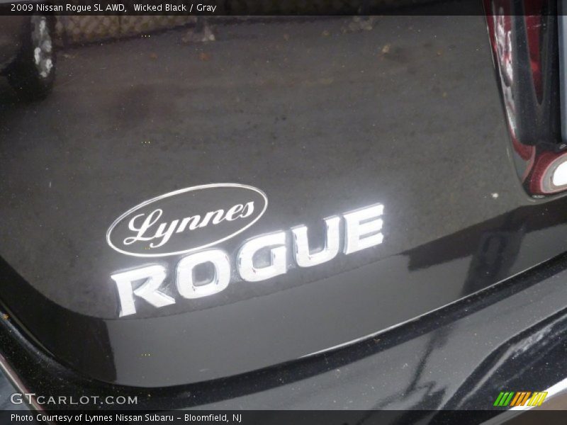 Wicked Black / Gray 2009 Nissan Rogue SL AWD