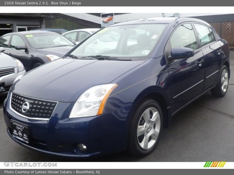 Blue Onyx / Beige 2009 Nissan Sentra 2.0 S