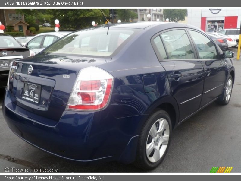 Blue Onyx / Beige 2009 Nissan Sentra 2.0 S