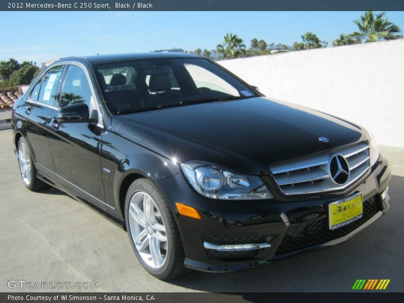 Black / Black 2012 Mercedes-Benz C 250 Sport