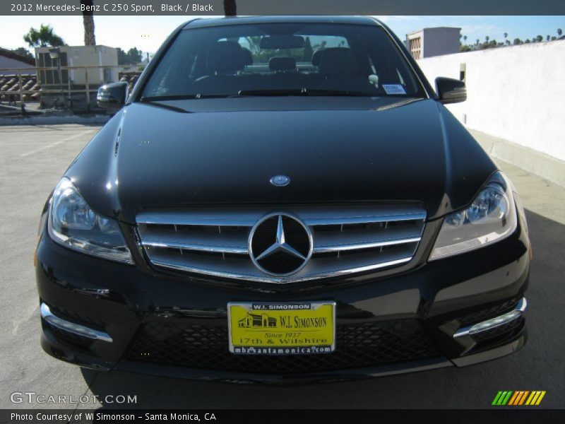 Black / Black 2012 Mercedes-Benz C 250 Sport