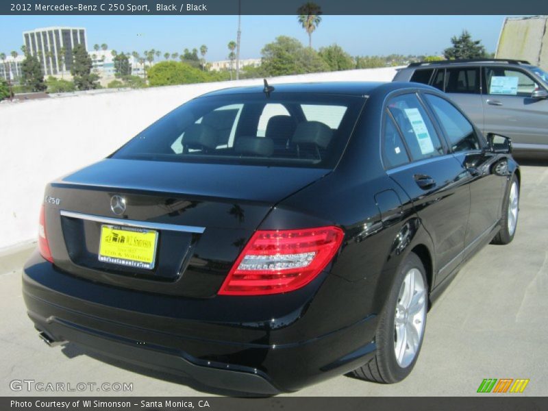 Black / Black 2012 Mercedes-Benz C 250 Sport