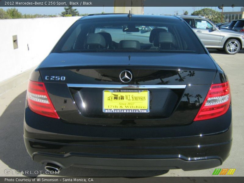 Black / Black 2012 Mercedes-Benz C 250 Sport