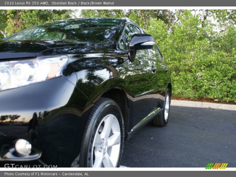 Obsidian Black / Black/Brown Walnut 2010 Lexus RX 350 AWD
