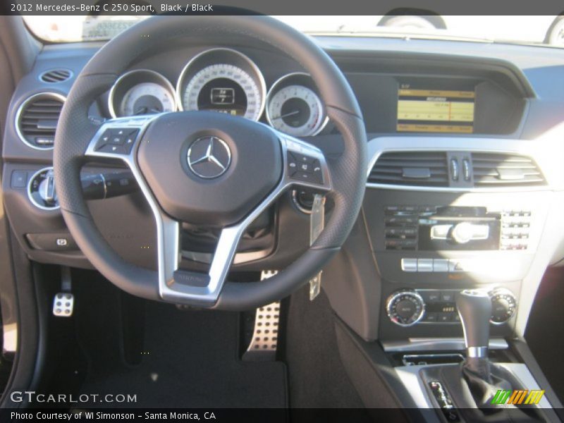 Black / Black 2012 Mercedes-Benz C 250 Sport